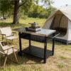 GarveeMore Beistelltisch Outdoor Grill Cart mit drei Regal Pizza Ofen Tisch Bild 3