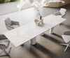 Esstisch Edge 300x100 Keramik Laminam®Statuarietto Weiß Pilier Metall Weiß Bild 2