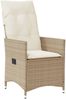 vidaXL 3-tlg. Bistro-Set mit Kissen Beige Poly Rattan 365655 Bild 4