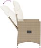 vidaXL 3-tlg. Bistro-Set mit Kissen Beige Poly Rattan 365655 Bild 5