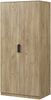 Kleiderschrank Eiselfing 176x80x52 cm 4 Fächer Eicheoptik [en. casa] Bild 2