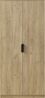Kleiderschrank Eiselfing 176x80x52 cm 4 Fächer Eicheoptik [en. casa] Bild 4