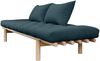 KARUP DESIGN PACE Futonsofa Gestell Natur Matratze Petrol Blau Bild 3