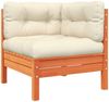 vidaXL 5-tlg. Garten-Sofagarnitur mit Kissen Wachsbraun Kiefernholz 3299427 Bild 4