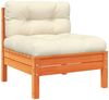 vidaXL 5-tlg. Garten-Sofagarnitur mit Kissen Wachsbraun Kiefernholz 3299427 Bild 5