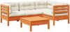 vidaXL 5-tlg. Garten-Sofagarnitur mit Kissen Wachsbraun Kiefernholz 3299427 Bild 2