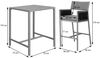 Set Bartisch + 2x Barhocker HWC-Q12, Barstuhl Stehtisch, Polyrattan Olefin (210 g/m²) ~ weiß Bild 3