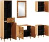 vidaXL Badezimmerschrank-Set mit Schubladen 5 pcs Massivholz Mango 3310180 Bild 2