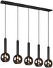 Pendelleuchte CLAYTON 5-flammig lang mit Rauchglas Glaskugeln, Breite 115cm Bild 2