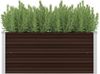 Hochbeet für Garten OSKAR Braun 100x40x45cm Verzinkter Stahl Hochbeet Metall Gartenbeet Kräuterbeet Blumenbeet Beet hoch Frühbeet für Garten Gemüsebeet Bild 3