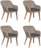 vidaXL 5-tlg. Garten-Essgruppe Braun 3068774 Bild 2