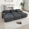 Modulares Ecksofa 75cm×298cm×178cm in Grau aus Cordstoff – rahmenlos, mit 32D-Schaum und geschwungenen Armlehnen Bild 5