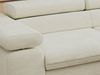 MKS Möbel 'Pablo L-Form' Ecksofa mit Schlaffunktion, verstellbare Kopfstützen, Creme, Schenille glatt, Visco Topper, Rechts Bild 5