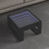 Couchtisch, Sofatisch mit Infinity-LED Schwarz 50x53x30 cm Bild 2