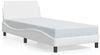 vidaXL Bettgestell "Dover" Weiß 90x200 cm Kunstleder 373119 Bild 2