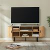 Fernsehschrank Tvedestrand 140x40x55 cm Bambus Marmorweiß/Natur [en. casa] Bild 2