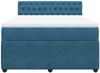 vidaXL Boxspringbett mit Matratze Blau 140x200 cm Samt 3287768 Bild 3