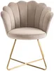 Vente-unique - FIORI Stuhl SamtStoff Beige - B 64 cm x H 85,5 cm x L 69 cm Bild 2