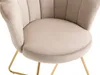 Vente-unique - FIORI Stuhl SamtStoff Beige - B 64 cm x H 85,5 cm x L 69 cm Bild 4