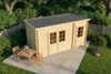 Alpholz Pultdach Gartenhaus Maria mit Anbau Gartenhaus aus Holz Holzhaus mit 40 mm Wandstärke Blockbohlenhaus mit Montagematerial Bild 4