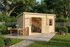 Alpholz Pultdach Gartenhaus Maria mit Anbau Gartenhaus aus Holz Holzhaus mit 40 mm Wandstärke Blockbohlenhaus mit Montagematerial Bild 2