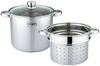 Pasta Nudel Spargel Topf mit Dampfgareinsatz Platinum Edelstahl 3-tlg. PL-10016 Bild 2