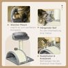 Kratzbaum Kompakt Mit Sisalbrücke & Spielball - Kleiner Katzenbaum Aktivitätszentrum Mit Plüschbezug, Für Katzen Bis 4kg, Grau Bild 3