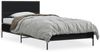 vidaXL Bettgestell Schwarz 90x190 cm Holzwerkstoff und Metall 845562 Bild 2