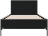 vidaXL Bettgestell Schwarz 90x190 cm Holzwerkstoff und Metall 845562 Bild 4