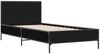 vidaXL Bettgestell Schwarz 90x190 cm Holzwerkstoff und Metall 845562 Bild 3