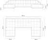 Micadoni Panorama-Sofa Mamaia 6-Sitzer Strukturierter Stoff Neve Helles Beige schwarze Beine Bild 5