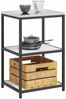 Küchenaufbewahrung, BuffetSchrank mit Regal Weiß 60x50x92 cm Stahl Bild 3