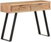 Konsolentisch, Beistelltisch, Konsole 100x35x76 cm Massivholz Akazie mit Naturkanten Bild 2