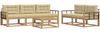 vidaXL Outdoor-Sofagarnitur mit Kissen 6 pcs Weiß und Beige 3386072 Bild 2