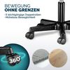 CASARIA® Rollhocker Höhenverstellbar Kunstleder Schwarz Bild 5