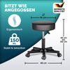 CASARIA® Rollhocker Höhenverstellbar Kunstleder Schwarz Bild 4
