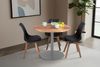 Bistrotisch massiv Akazie rund naturfarben 80 cm Säulengestell-rund silber EMILIO 173847368 Bild 3