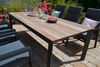 HPL Eiche Garnitur Elena + 6 Gartenstühle Milano - Rückenlehne stufenlos verstellbar Bild 3