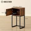 HOMCOM Konsolentisch Flurtisch mit Schrank, Beistelltisch im Modern-Design mit Stahlrahmen, Ausstellungstisch für Flur Wohnzimmer, 40 x 30 x 76 cm, Rustikal-Braun Bild 3