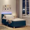 vidaXL LED Boxspringbett mit LED-Lichtleisten Blau 90 x 200 cm Stoff 3342414 Bild 5