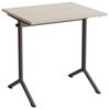 Tisch Atlas 1130 700x600 mm – schalldämmendes Hochdrucklaminat schwarz-oliv Gestell Bild 1