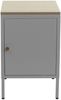Nachttisch HWC-L84, Nachtschrank Kommode Beistelltisch Schrank, Metall 63x40x40cm, Melaminbeschichtet ~ grau Bild 5