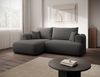Selsey ''Ovo Mini' Eckschlafsofa linksseitig mit Stauraum, Easy-Clean-Samtbezug, dunkelgrau, 93 x 238 x 156 cm Bild 2