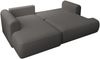 Selsey ''Ovo Mini' Eckschlafsofa linksseitig mit Stauraum, Easy-Clean-Samtbezug, dunkelgrau, 93 x 238 x 156 cm Bild 4