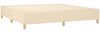 vidaXL Boxspringbett mit Matratze Stoff Creme 200x200 cm Bild 4