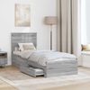 vidaXL Bettrahmen Graue Sonoma und Silber 75 x 190 cm Holzwerkstoff 3410963 Bild 3