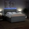 vidaXL Boxspringbett mit Matratze Hellgrau 180x200 cm Stoff 3292881 Bild 5