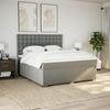 vidaXL Boxspringbett mit Matratze Hellgrau 180x200 cm Stoff 3292881 Bild 4