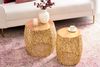 Extravagantes 2er Set Couchtisch RIXOS gold Metall Handarbeit Beistelltisch Bild 3