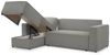 Ecksofa Schlafsofa WALDO Stoff Brooklyn Dunkelgrau Ottomane Links Bild 3